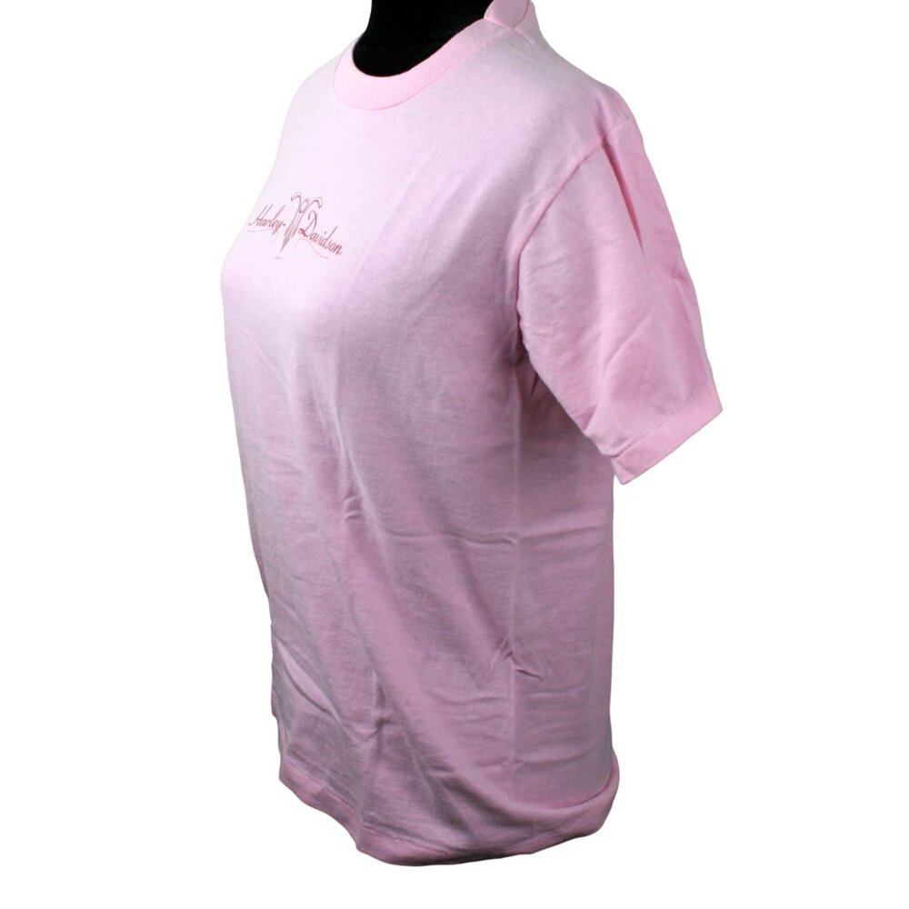 Vintage Harley-Davidson East Coast Quantico Pink Tee Youth Size 14-16 New - Picture 3 of 9